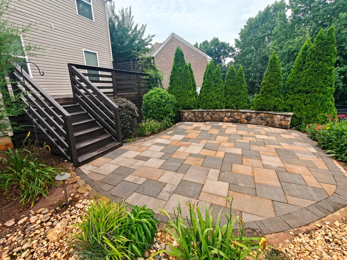 Paver patio cleaning — Concord, NC (after) by Soft Touch Softwash